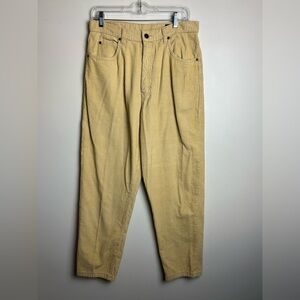 VTG Y2K Eddie Bauer Size 14 Womens High rise mom Tan Corduroy Pants Hunting
